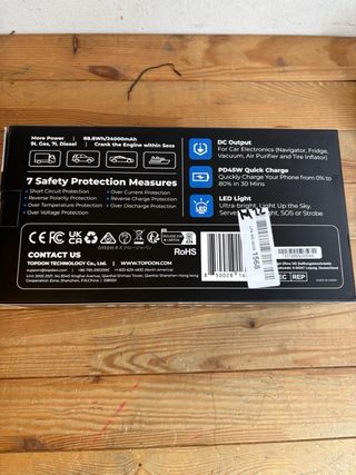 TOPDON JS3000 Arrancador Batería Coche 24000mAh