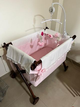 Minicuna bañera mueble cambiador hamaca bebé