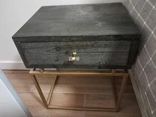 2 Mesitas de noche madera y metal