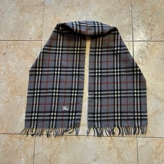 Bufanda Burberry Lana Gris Unisex