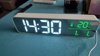 Reloj Despertador Digital LED Blanco