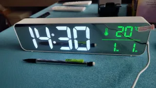 Reloj Despertador Digital LED Blanco