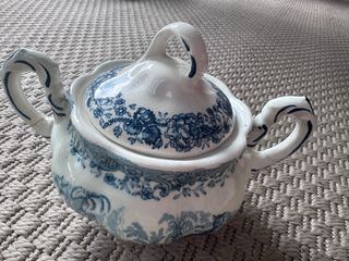 Azucarero La Cartuja Ceilan Porcelana Azul