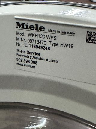 LAVADORA MIELE DE 8 KILOS  PowerWash & TwinDos