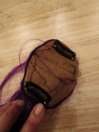 Peluca trenza K-Pop morada