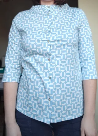 Camicia fantasia geometrica Made in Italy