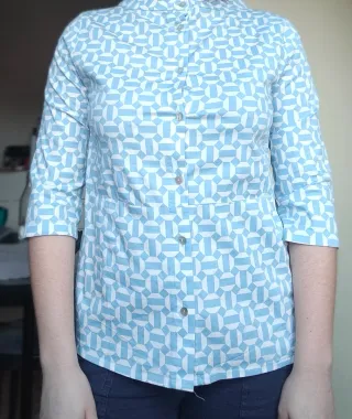 Camicia fantasia geometrica Made in Italy