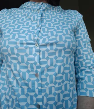 Camicia fantasia geometrica Made in Italy