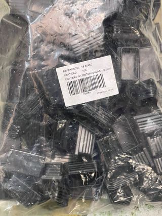 100 Tapones Rectangulares Negro 18.30x50