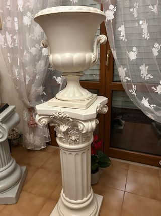 Vaso Fioriera Bianco e Oro