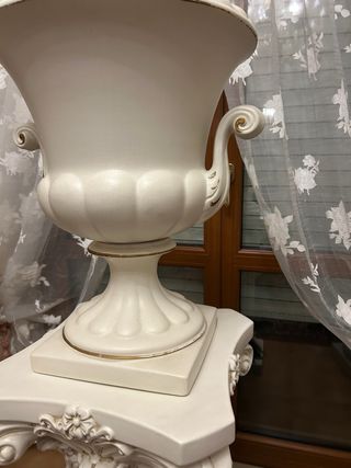 Vaso Fioriera Bianco e Oro