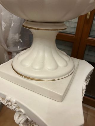 Vaso Fioriera Bianco e Oro