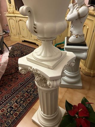 Vaso Fioriera Bianco e Oro