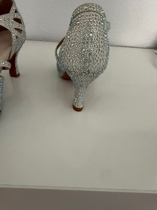 Zapatos Baile Latino Mujer Talla 38 Brillantes