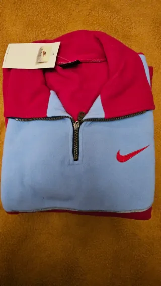 Sudadera Nike 1/4 cremallera azul y roja