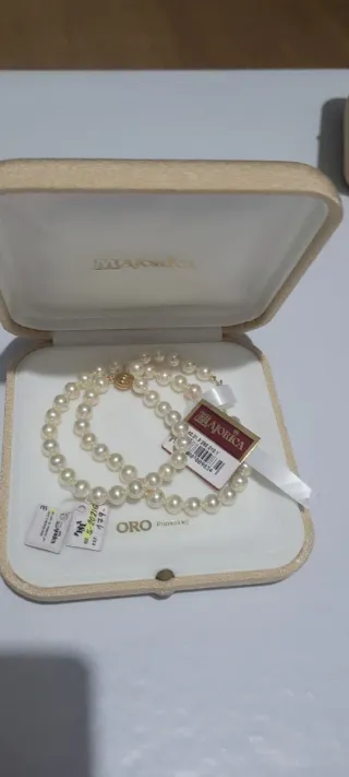 Collar Perlas Majorica Cierre Oro