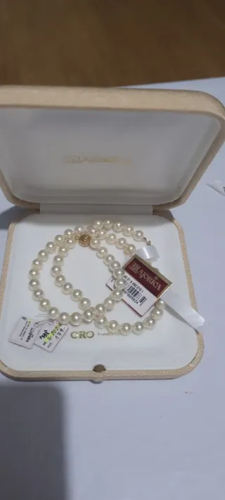 Collar Perlas Majorica Cierre Oro