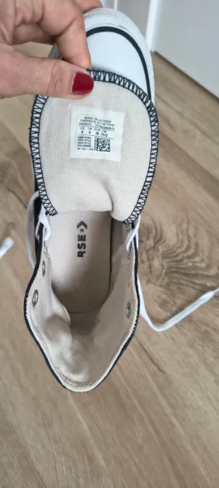 Converse con plataforma talla 39 color negro