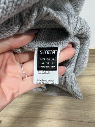 Vestido chaleco punto gris Shein Talla M