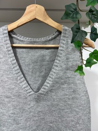 Vestido chaleco punto gris Shein Talla M