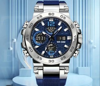 Reloj Boxfox Azul y Plateado