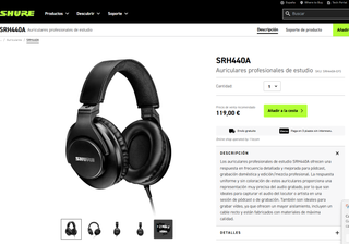 Auriculares Shure SRH440A - Precintados