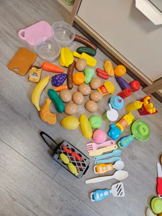 Lote comida juguete cocina