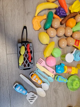 Lote comida juguete cocina