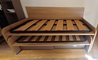 Cama nido doble madera + cajones