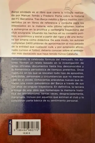 Barça olvidado (Spanish Edition)
