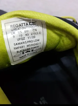 Zapatillas Regatta Waterproof Negro/Verde