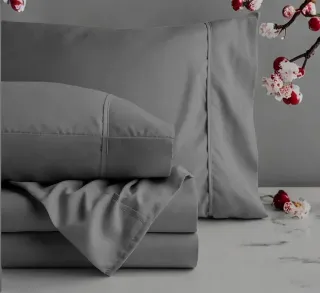 Juego de Sabanas 4 piezas color gris cama 150