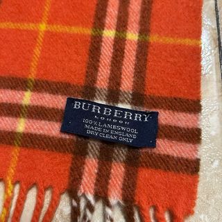 Bufanda Burberry Naranja Lana Unisex
