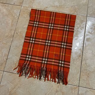 Bufanda Burberry Naranja Lana Unisex