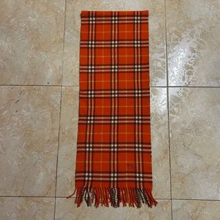 Bufanda Burberry Naranja Lana Unisex