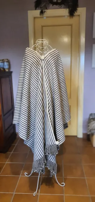 Poncho Rociero Rayas Mujer Talla Única