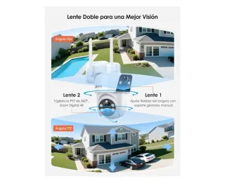 Cámara ANRAN 2 Lentes PTZ 360°/180°