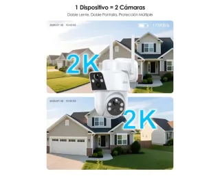 Cámara ANRAN 2 Lentes PTZ 360°/180°