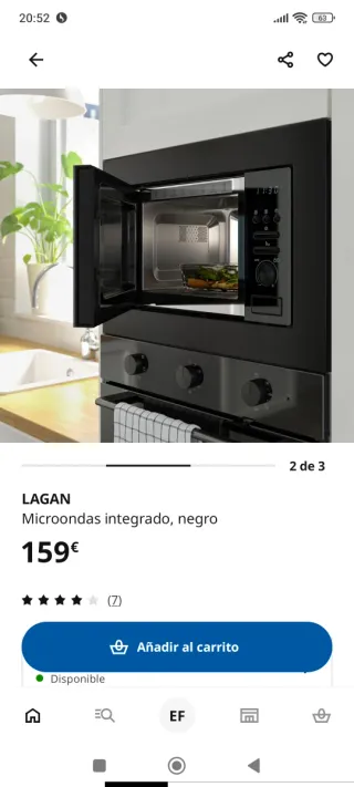 Microondas Integrado Lagan Negro