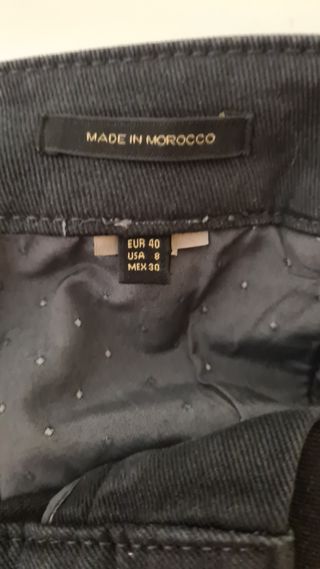 Pantalón Massimo Dutti Negro Talla 40
