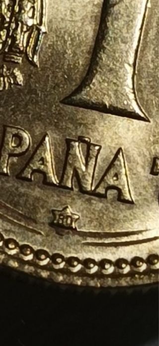 Moneda UNA PESETA 1980 con error