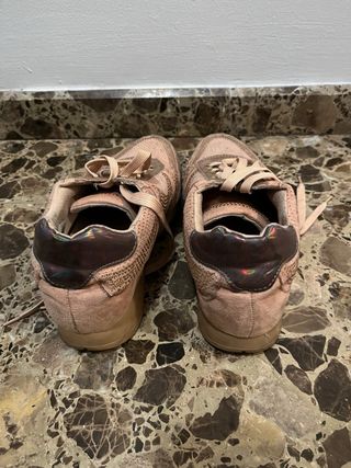 Zapatillas mujer talla 38 doradas y rosas