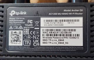 Router ARCHER C6 V4 AC1200 WIFI 5 TP-LINK