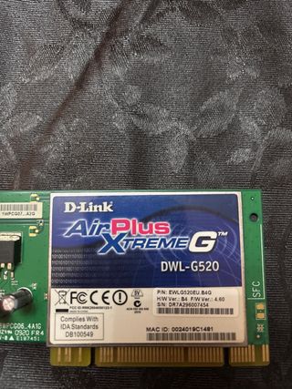Tarjeta PCI D-Link AirPlus Xtreme G DWL-G520