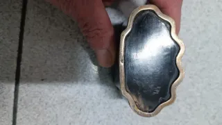 Caja Rapé Siglo XIX Cuerno y Plata