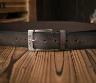 Cinturón Cuero Marrón Oscuro 110cm