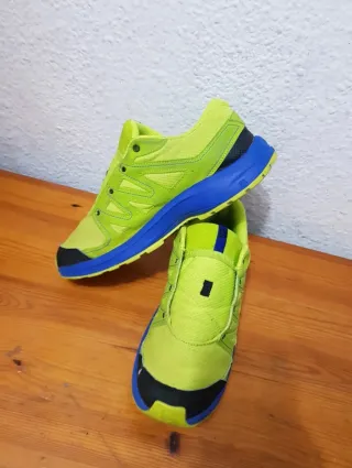 Zapatillas Salomon niño/niña verde y azul