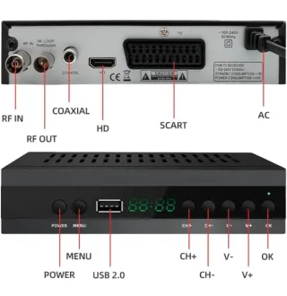 Decodificador TDT HD JN-821T2 con Grabador