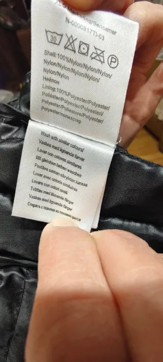 Chaqueta acolchada negra