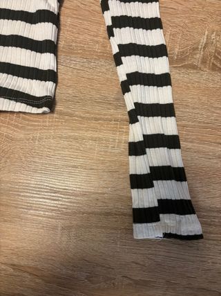 Stradivarius Camisa Polo Rayas Verde y Blanco